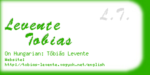 levente tobias business card